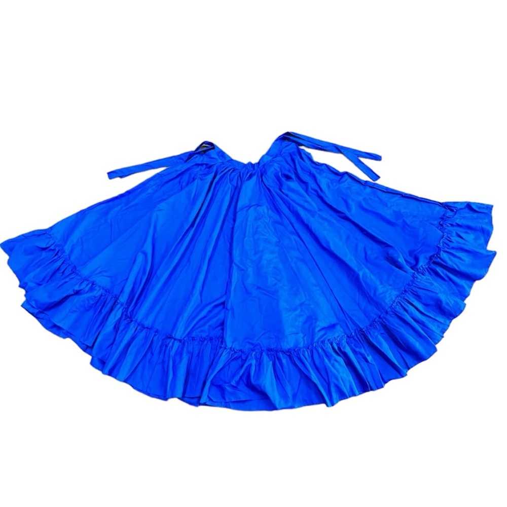 Mexican Folklorico Royal Blue Un Vuelo Skirt